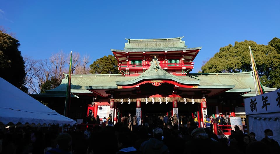 富岡八幡宮　初詣　混雑